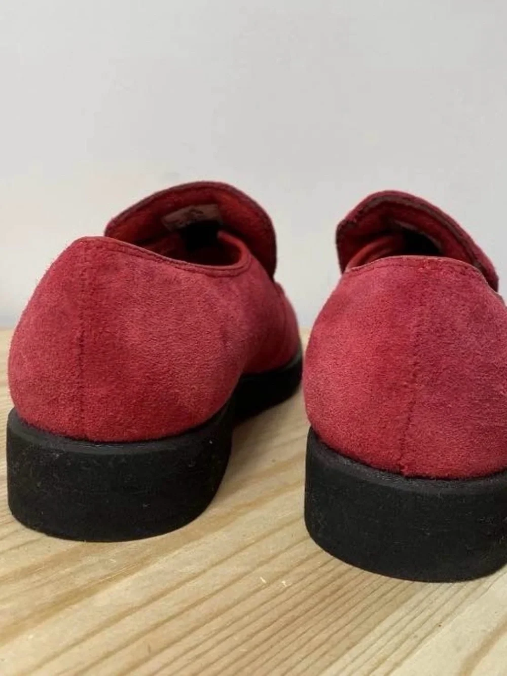 Hush Puppies Suede Loafer Shoes Red Girl's Size 3M